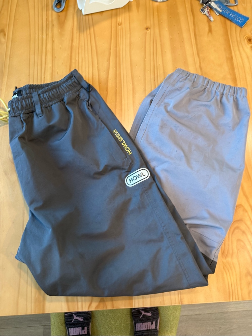Howl Goretex ski pants.  Two-Tone in Charcoal and Light Gray